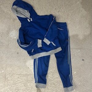 Hatley Blue and Gray Kids Hoodie and Jogger Set